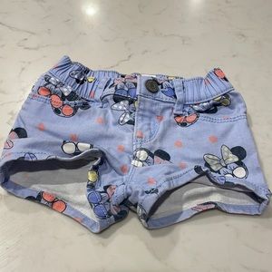 Minnie Mouse denim shorties 4T